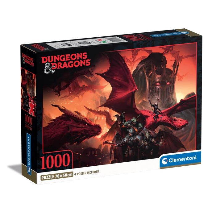 Clementoni Puzzles 1000 Teile Puzzle Dungeons & Dragons Compact - Dungeons & Dragons