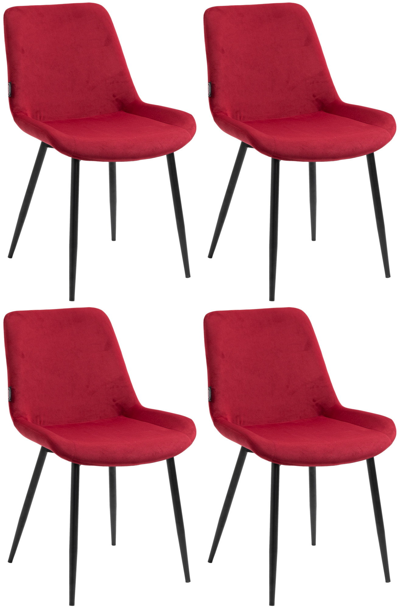 4er Set Esszimmerstühle Victoria Samt