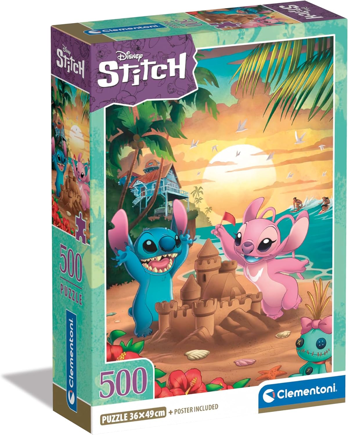 Clementoni Puzzles 500 Teile Puzzle Disney Compact - Disney Stitch