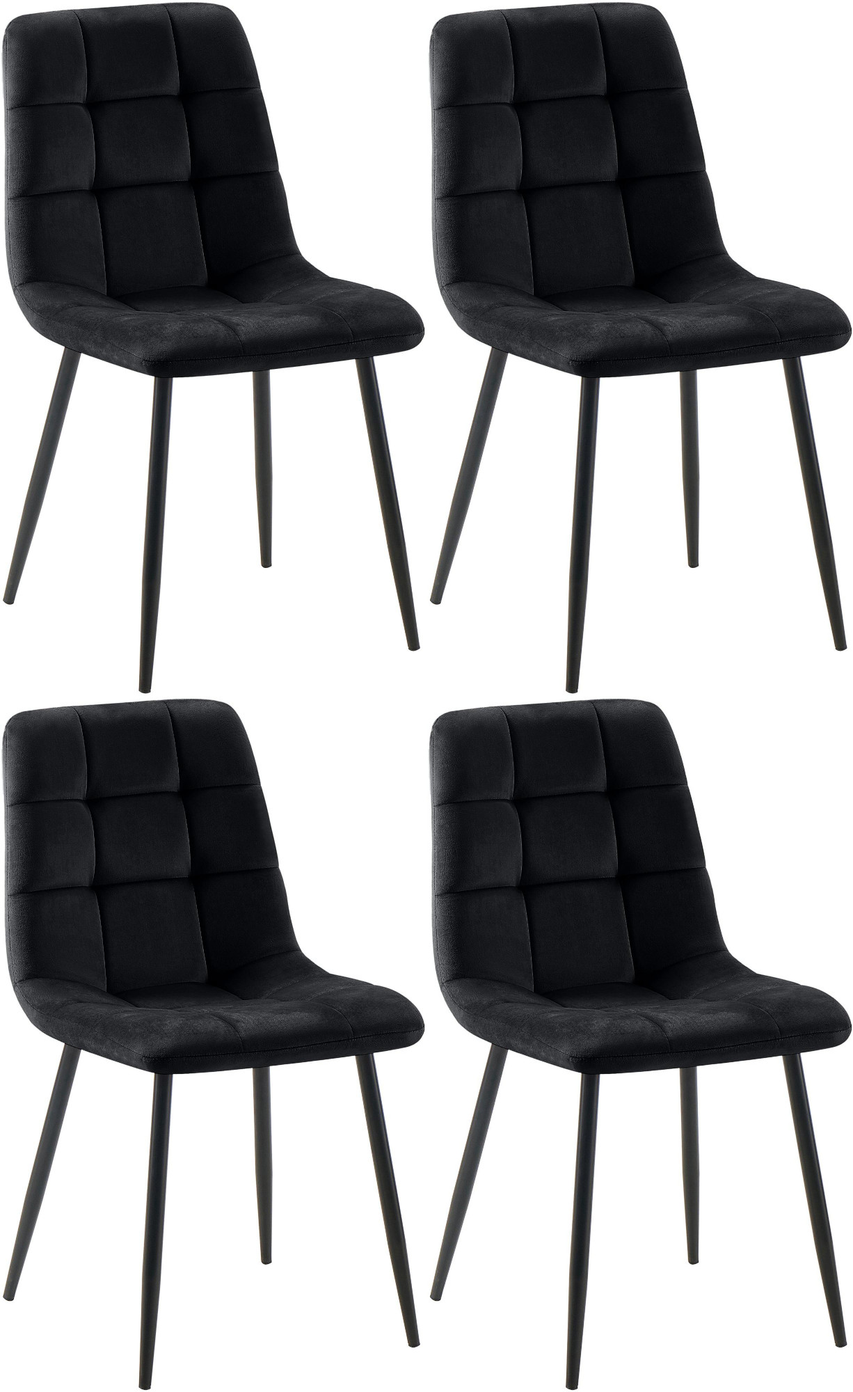 4er Set Esszimmerstuhl Tilde Samt