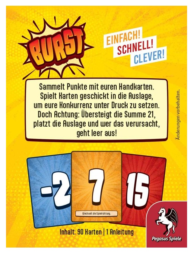 Pegasus Kartenspiele Burst - Kartenspiel