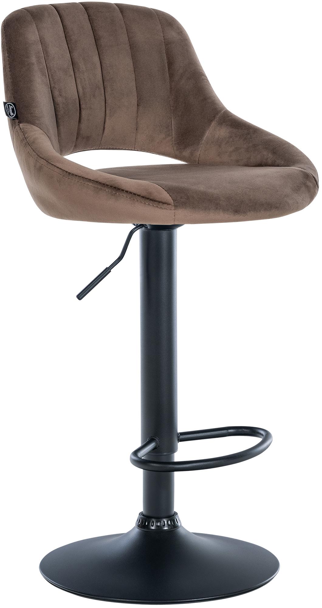 Barhocker Milet Samt schwarz