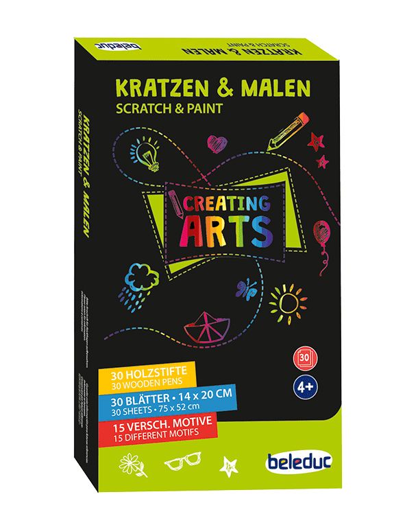 Toynamics Bastel- & Kreativspielzeug Kratzpostkarten - 30er Set