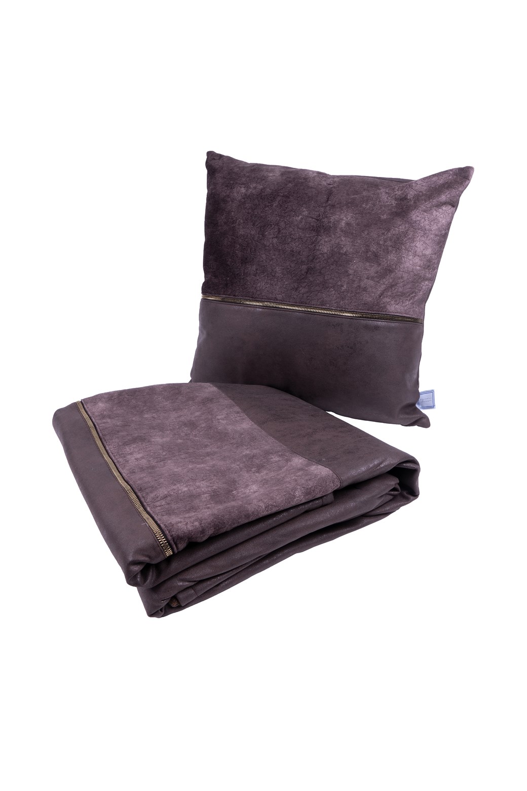 Kissen-Decken-Set Dekokissen & Decke Picco 125 2er-Set Grau / Braun