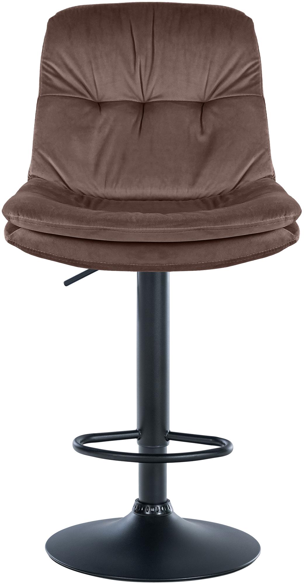 Barhocker Laurel Samt schwarz