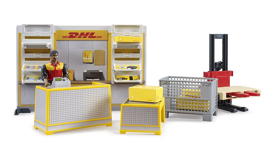 BRUDER Modelle & Fahrzeuge Bruder 62251 - bworld DHL Shop mit Handhubstapler