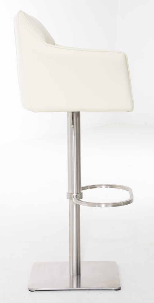 2er Set Barhocker Damaso Kunstleder edelstahl