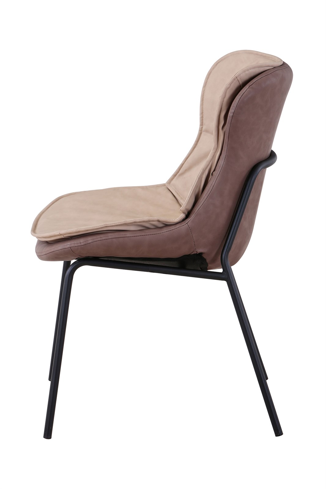 Designstuhl Beige/Hellbraun