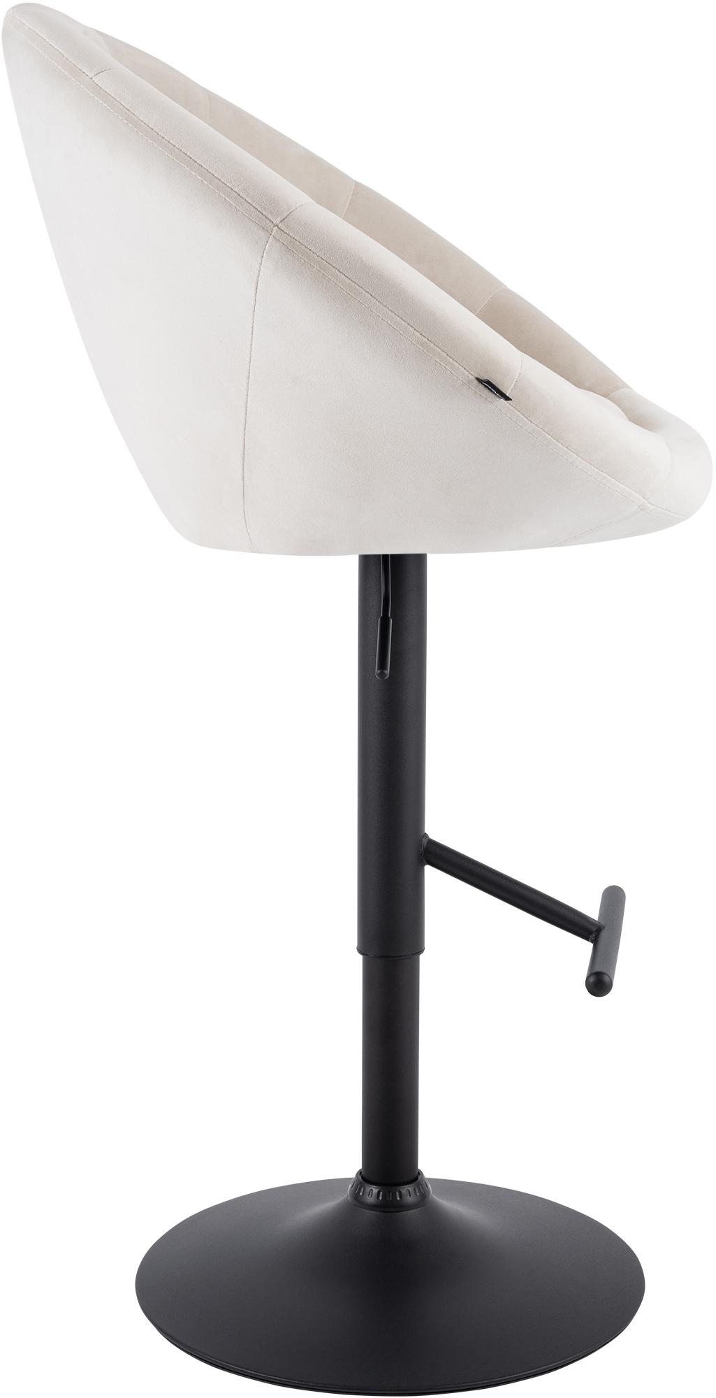 Barhocker London Samt schwarz