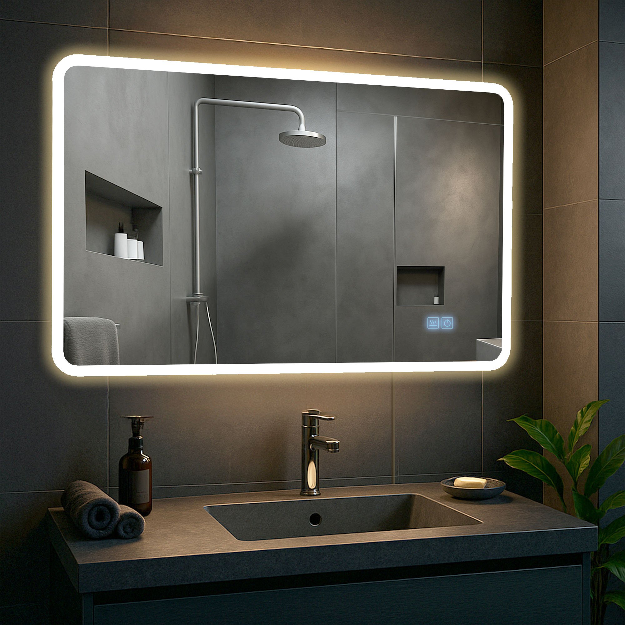 Badspiegel Jericho 70x100 mit Bluetooth