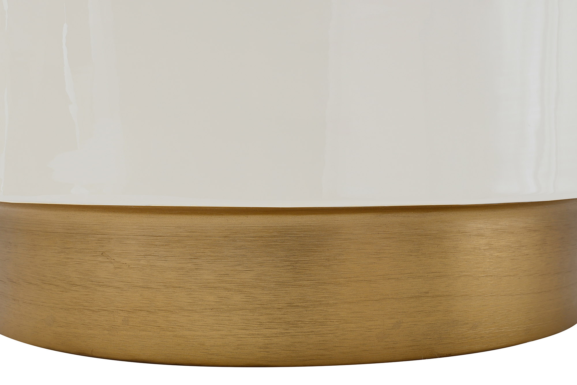 Beistelltisch mit Art-Deco-Design Elfenbein