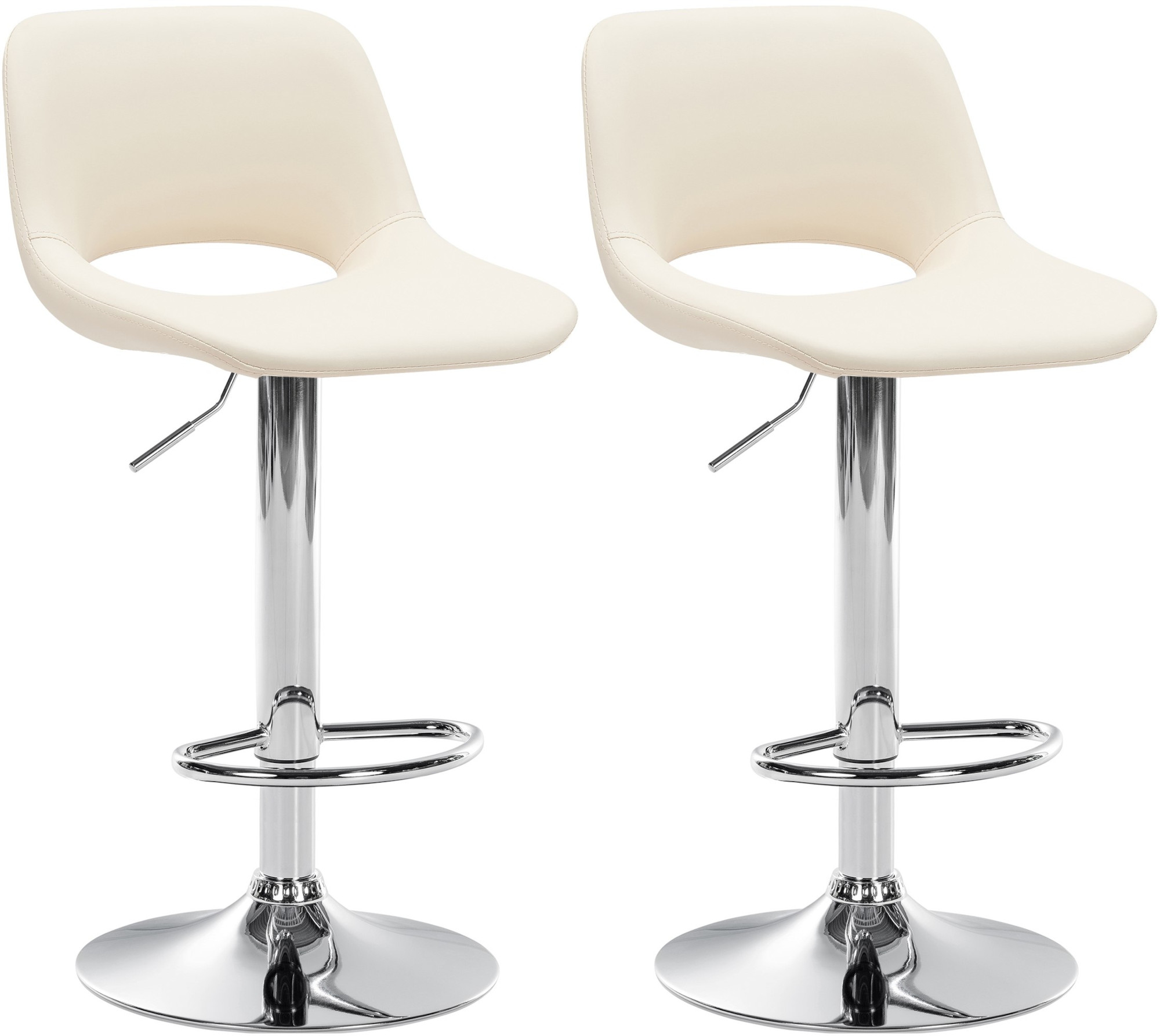 2er Set Barhocker Camden Kunstleder chrom