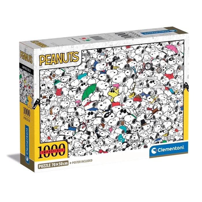 Clementoni Puzzles Clementoni 39804 - 1000 Teile Puzzle Impossible Peanuts Compact - Peanuts