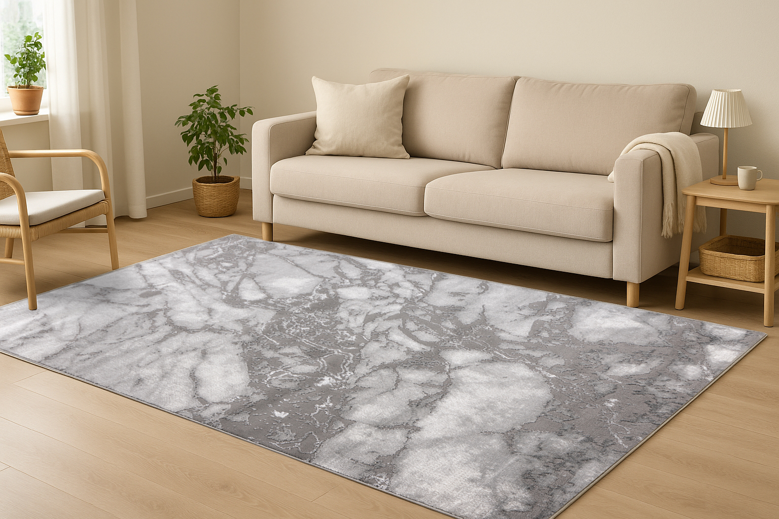 Teppich Mineral 425 Silber 160 x 230 cm