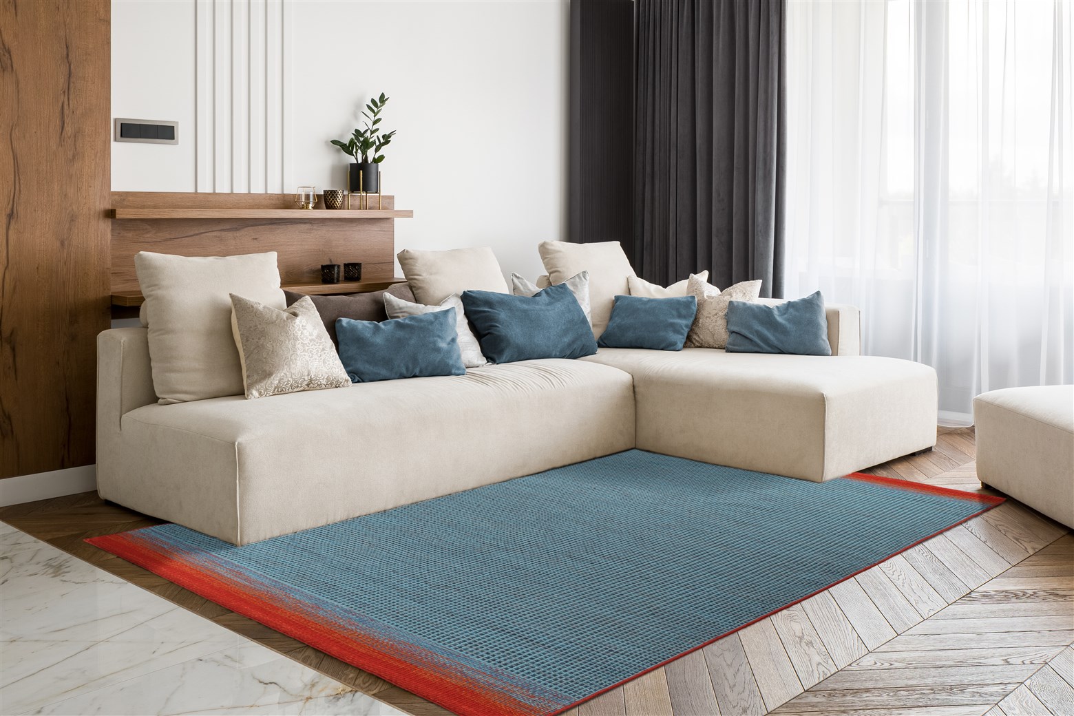 Teppich Twice 325 Blau 200cm x 300cm