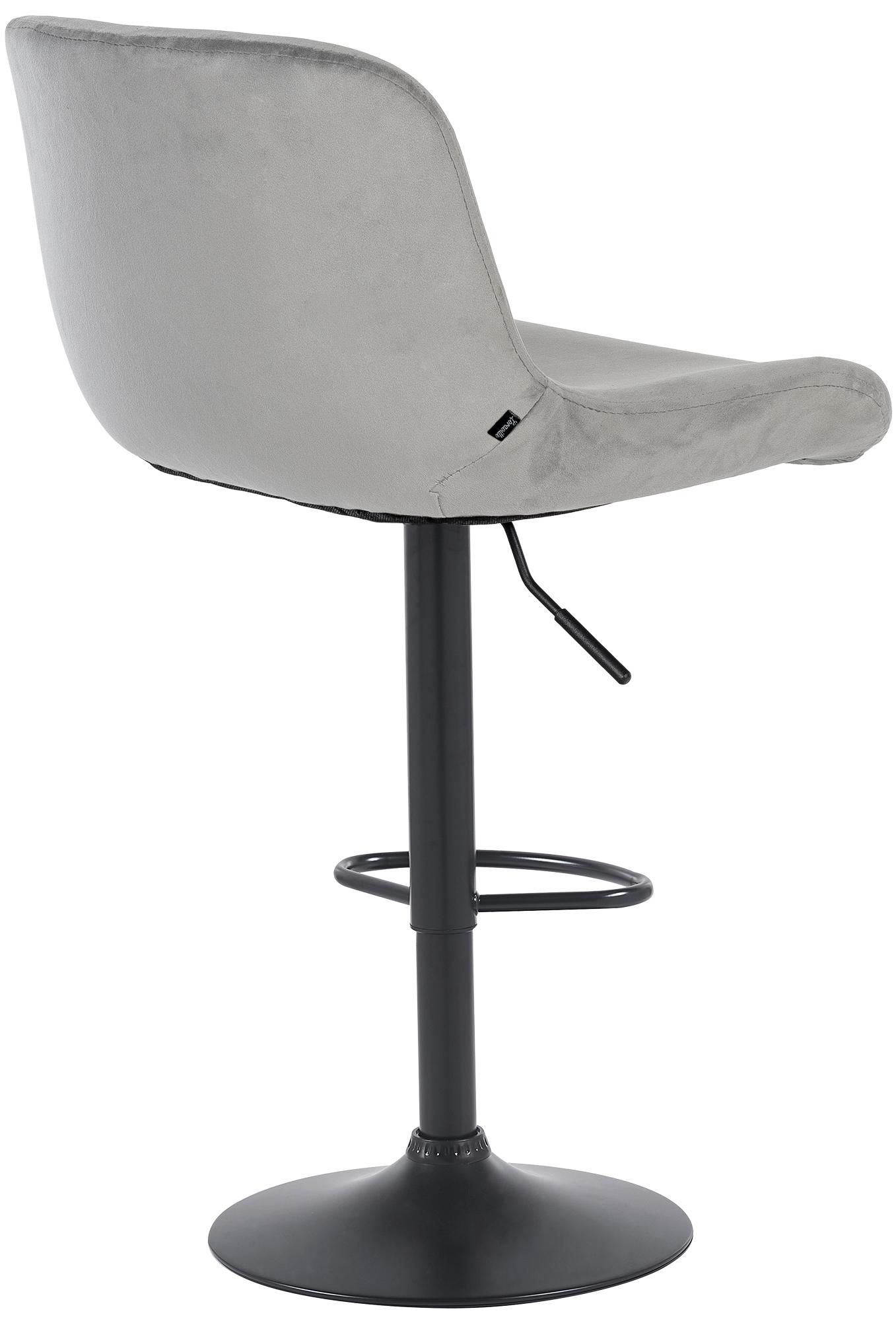 Barhocker Solon Schwarz Samt