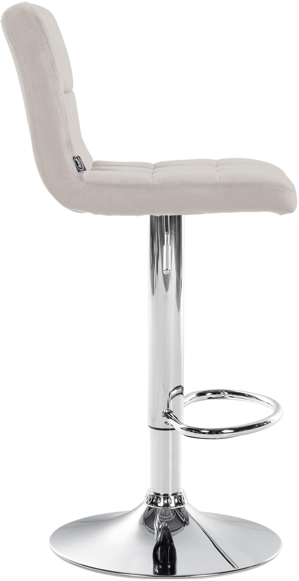 Barhocker Peru Samt chrom
