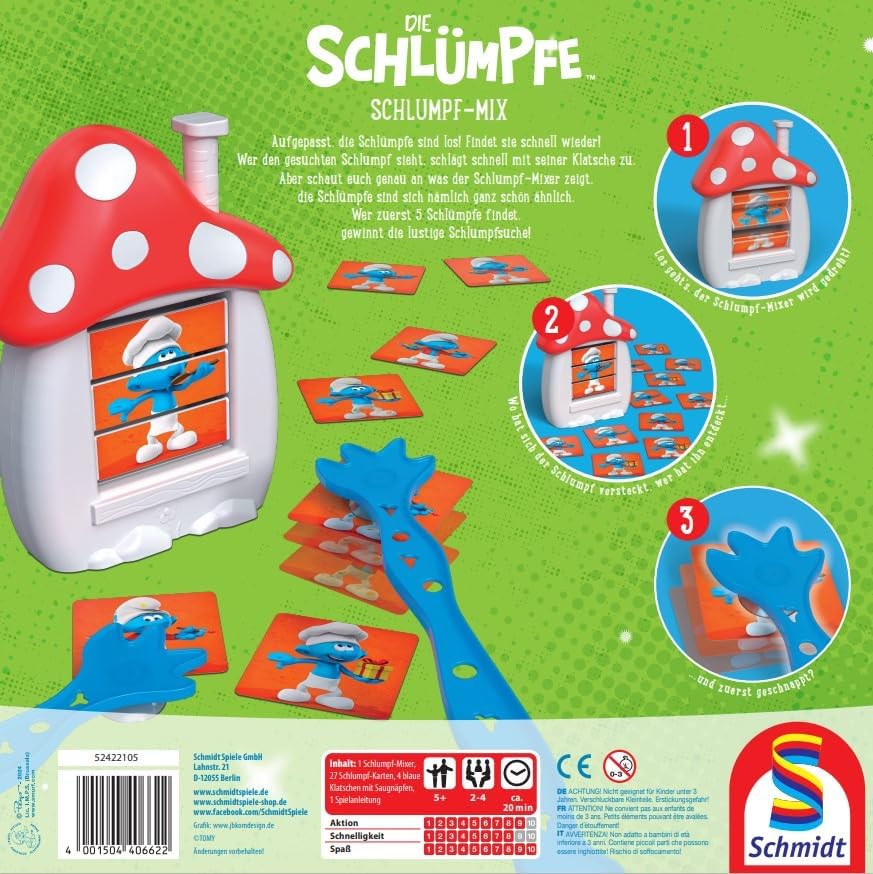 Schmidt Spiele GmbH Brettspiele & Gesellschaftsspiele Die Schlümpfe - Schlumpf - Mix - Familienspiel