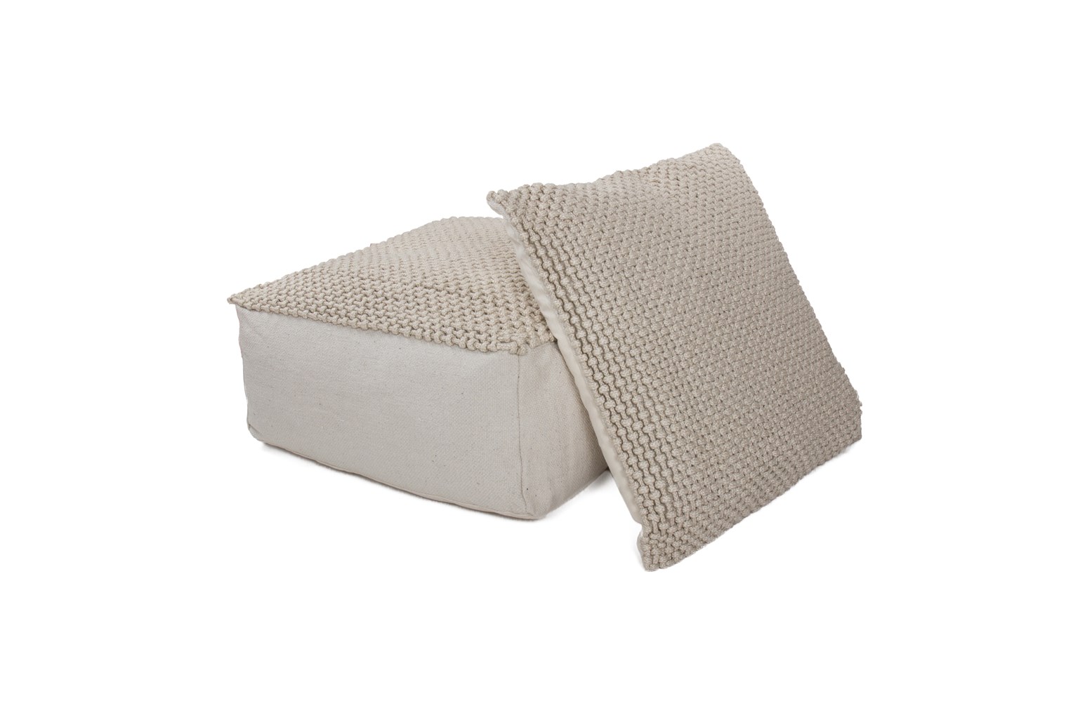 Pouf Shaun 410 Grau 80cm x 80cm