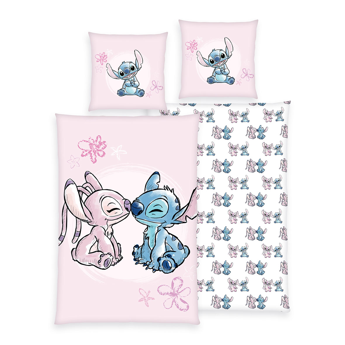 Herding Textilien Disney Stitch - Bettwäsche-Set - 80 x 80 cm / 135 x 200 cm