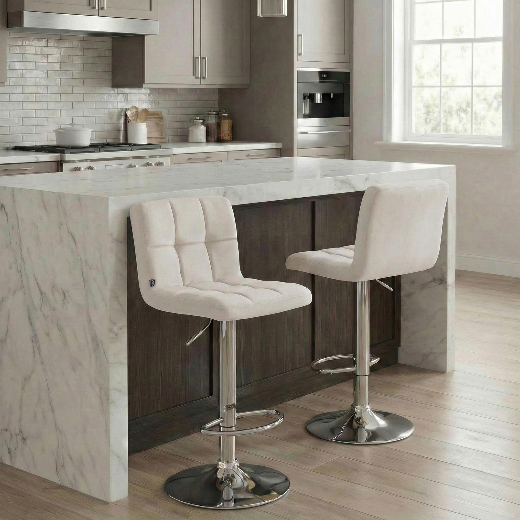 Barhocker Peru Samt chrom