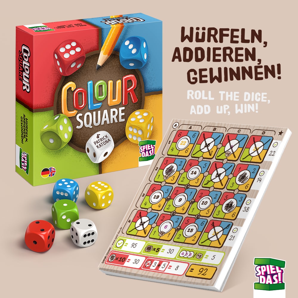 SPIEL DAS! Verlag Brettspiele & Gesellschaftsspiele Colour Square - Brettspiel