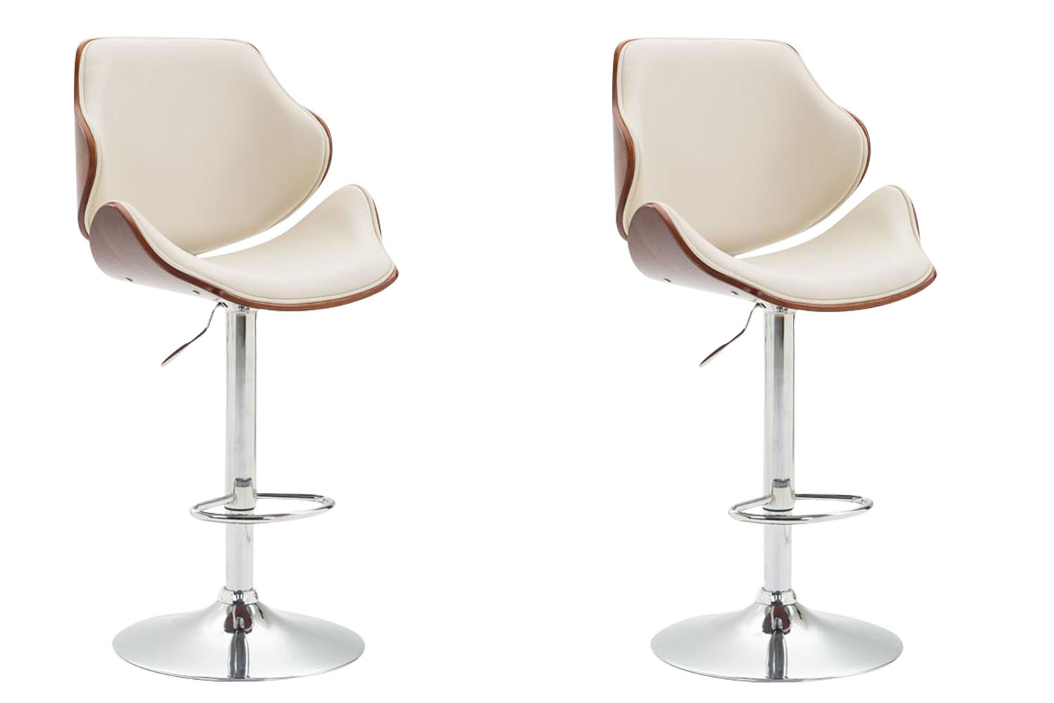 2er Set Barhocker Belem Kunstleder coffee