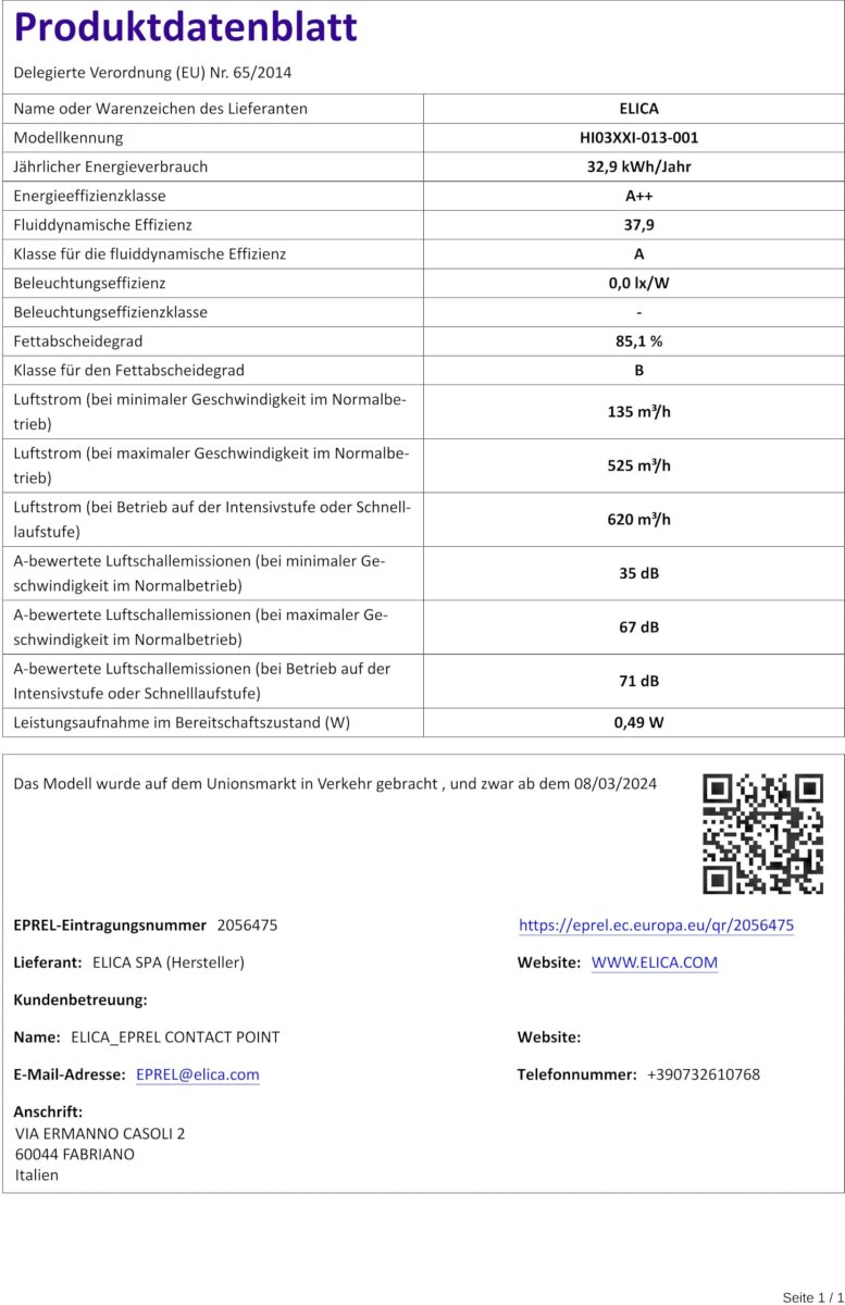 Elica GmbH Rund ums Haus Elica NikolaTesla One PRF0120978A Induktionskochfeld mit Dunstabzug 83 cm | Umluft Kochfeldabzug | Bridge Zone | 545 m³/h