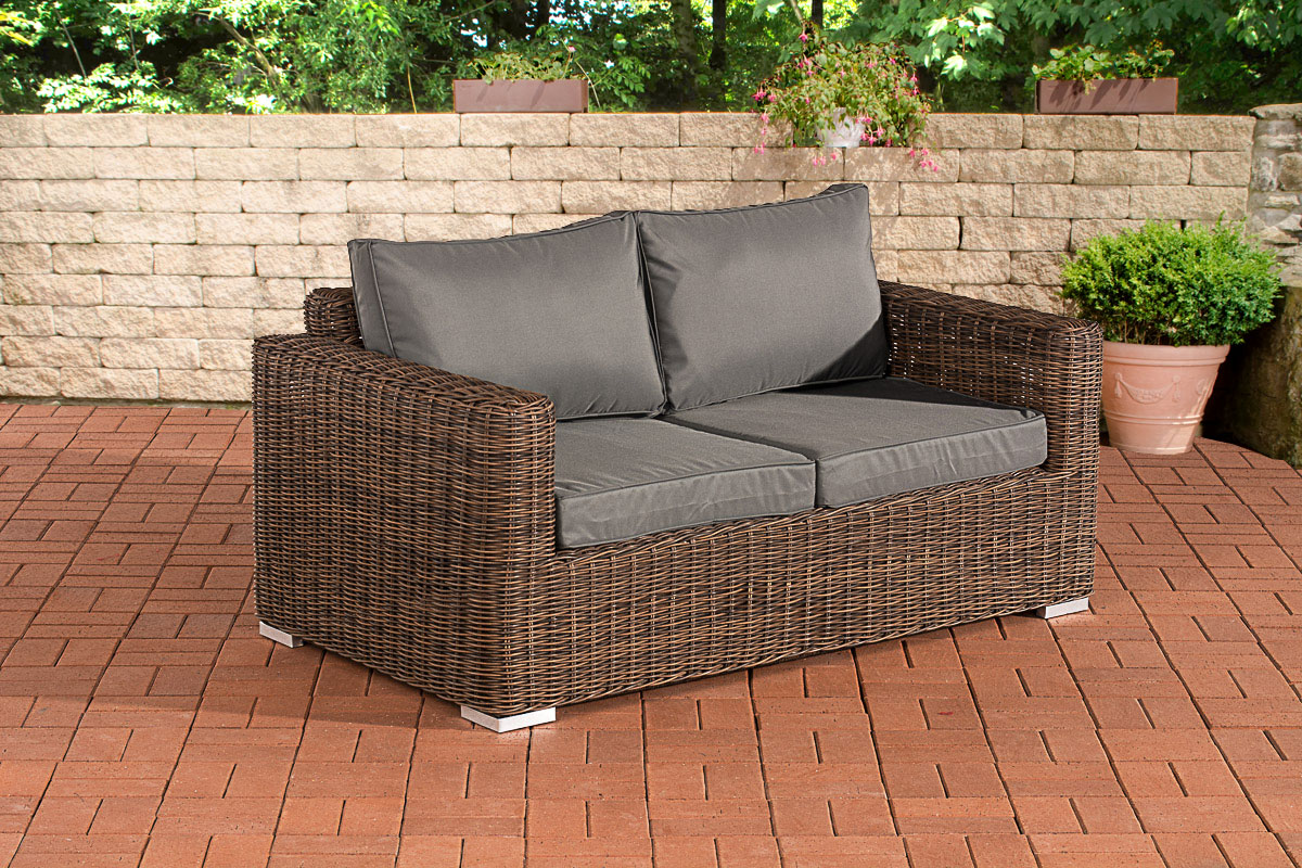 2er-Sofa Bilbao / Madeira Eisengrau