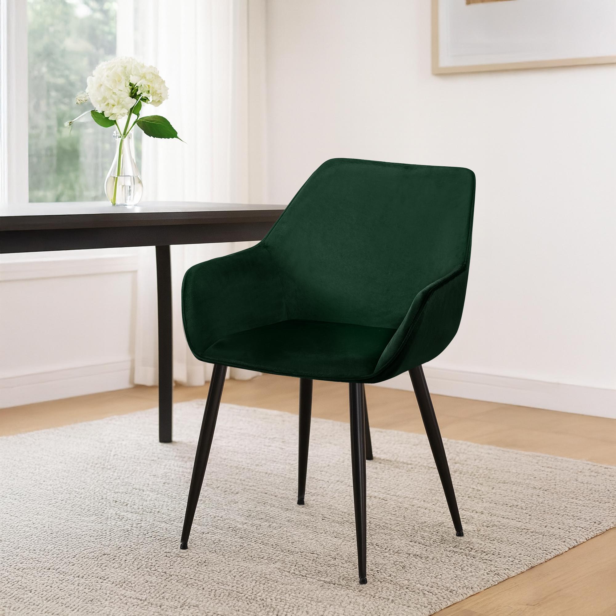 2er Set Esszimmerstuhl Vessa Samt