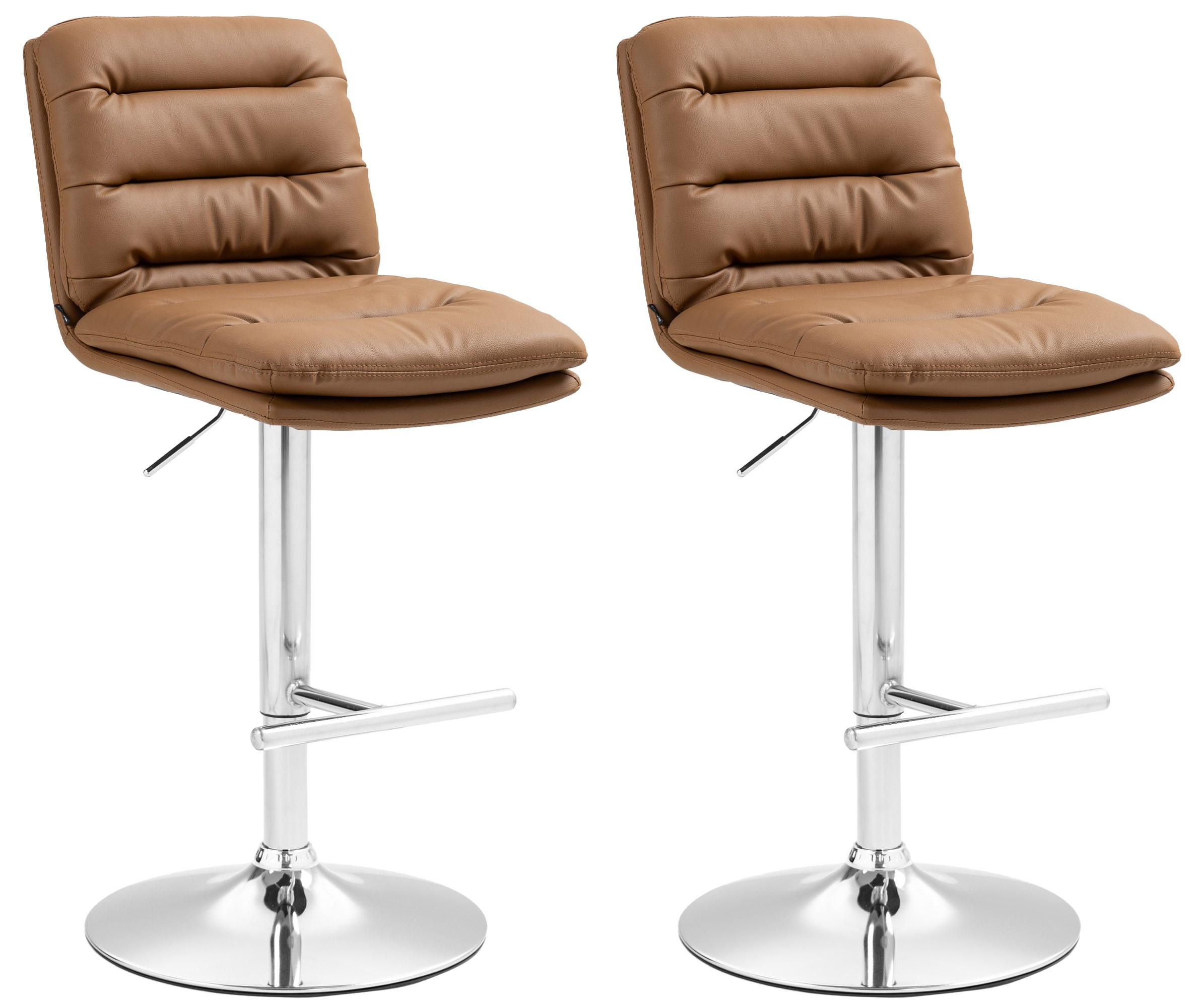 2er Set Barhocker Damar Kunstleder chrom