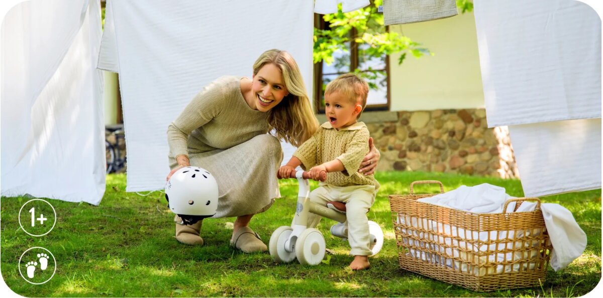 MoMi DEX – Faltbares 2-in-1 Laufrad & Dreirad ohne Pedale, leicht, werkzeuglos montierbar, verstellbarer Sitz, ab 12 Monaten, bis 20 kg – in verschiedenen Farben