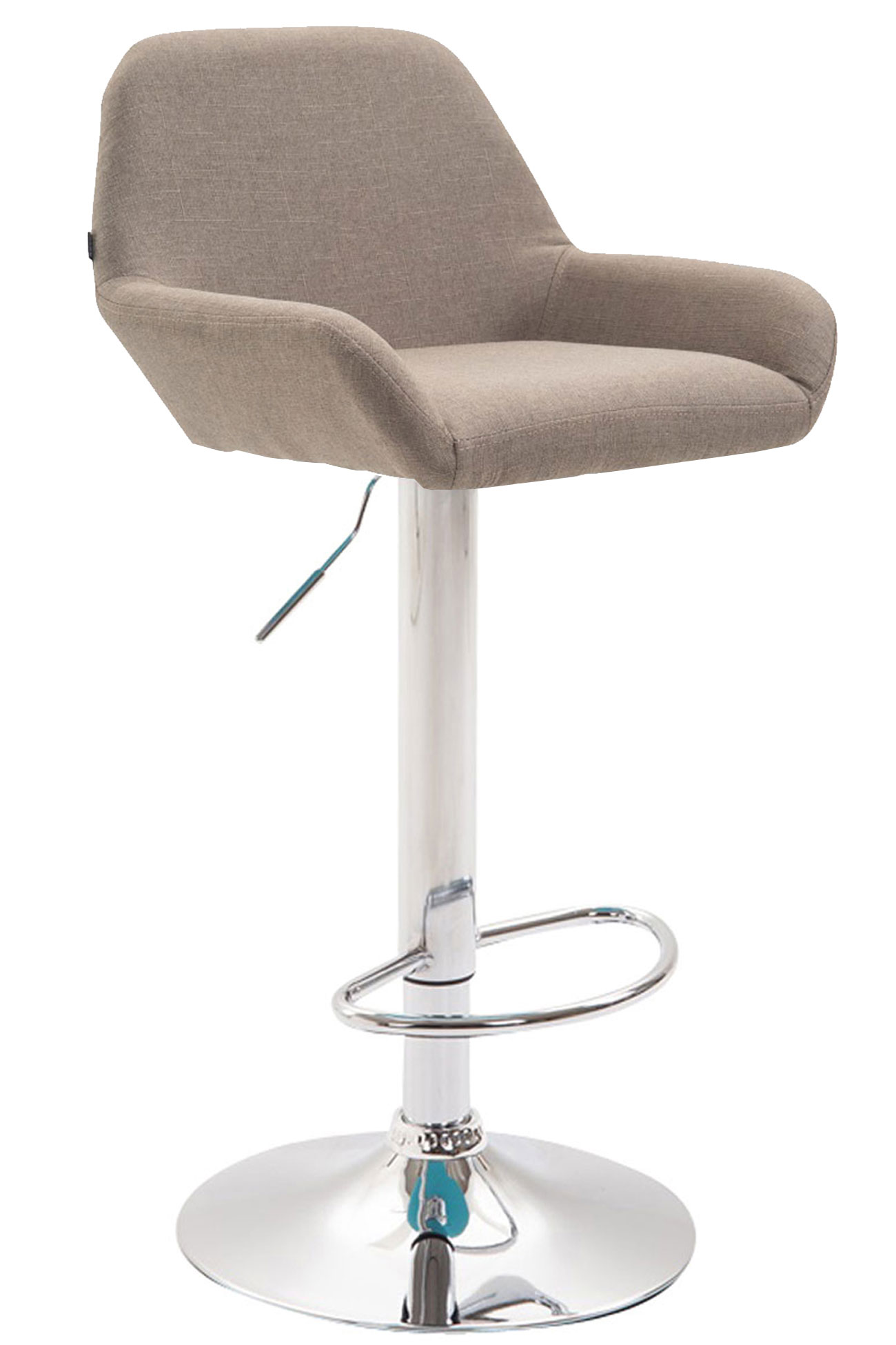2er Set Barhocker Braga Stoff chrom