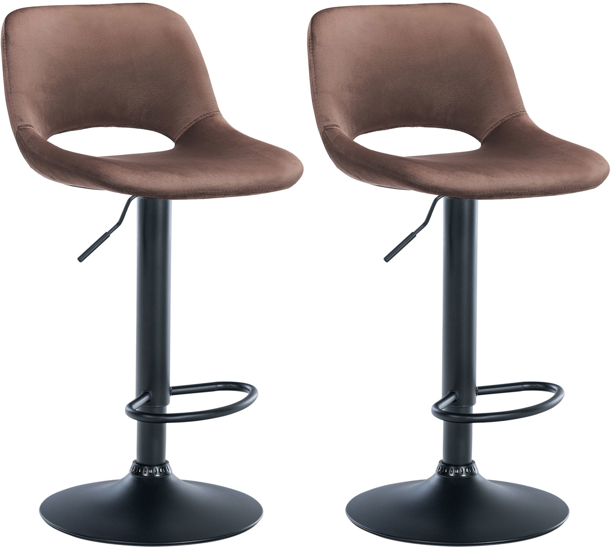 2er Set Barhocker Camden Samt schwarz