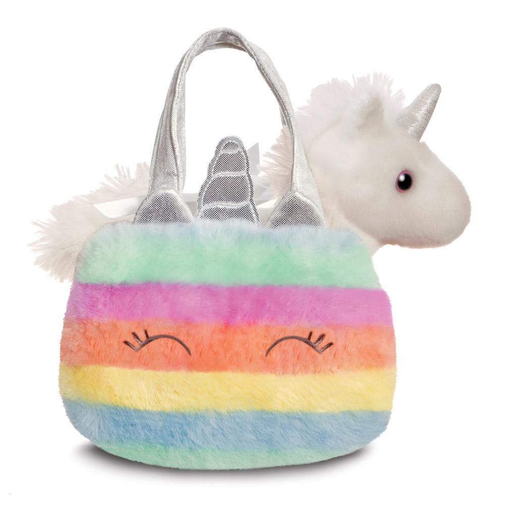 Aurora Plüschfiguren Fancy Regenbogen Einhorn in einer Tragetasche ca. 21 cm - Plüschfigur