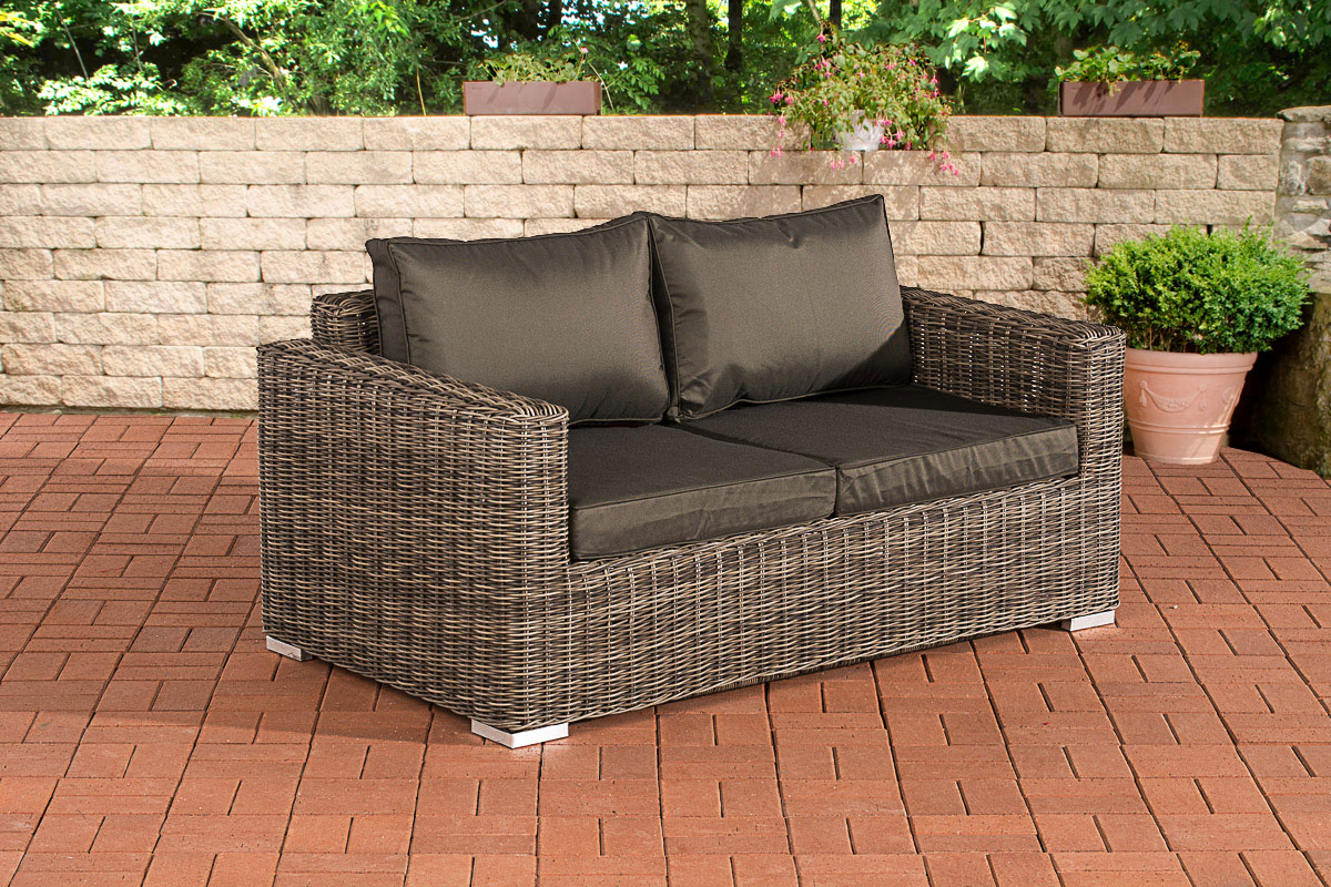 2er-Sofa Bilbao / Madeira Anthrazit