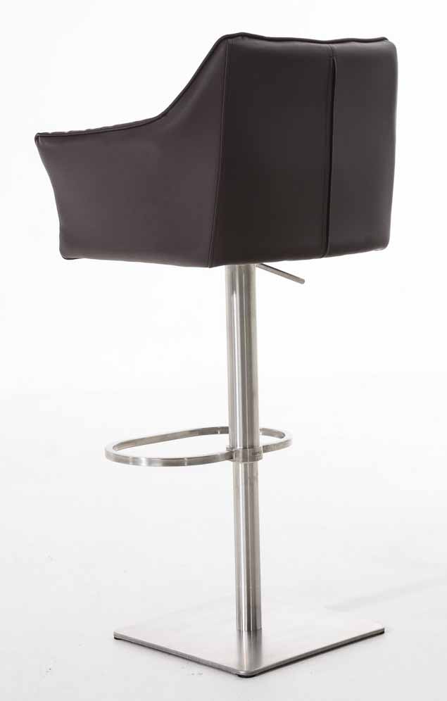 2er Set Barhocker Damaso Kunstleder edelstahl
