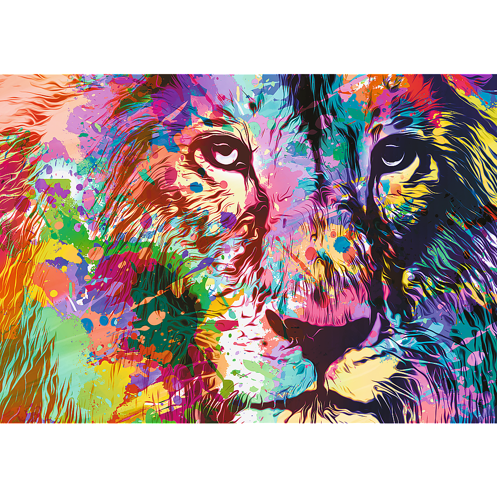 Trefl Puzzles Bunter Löwe - Puzzle 1000 Teile