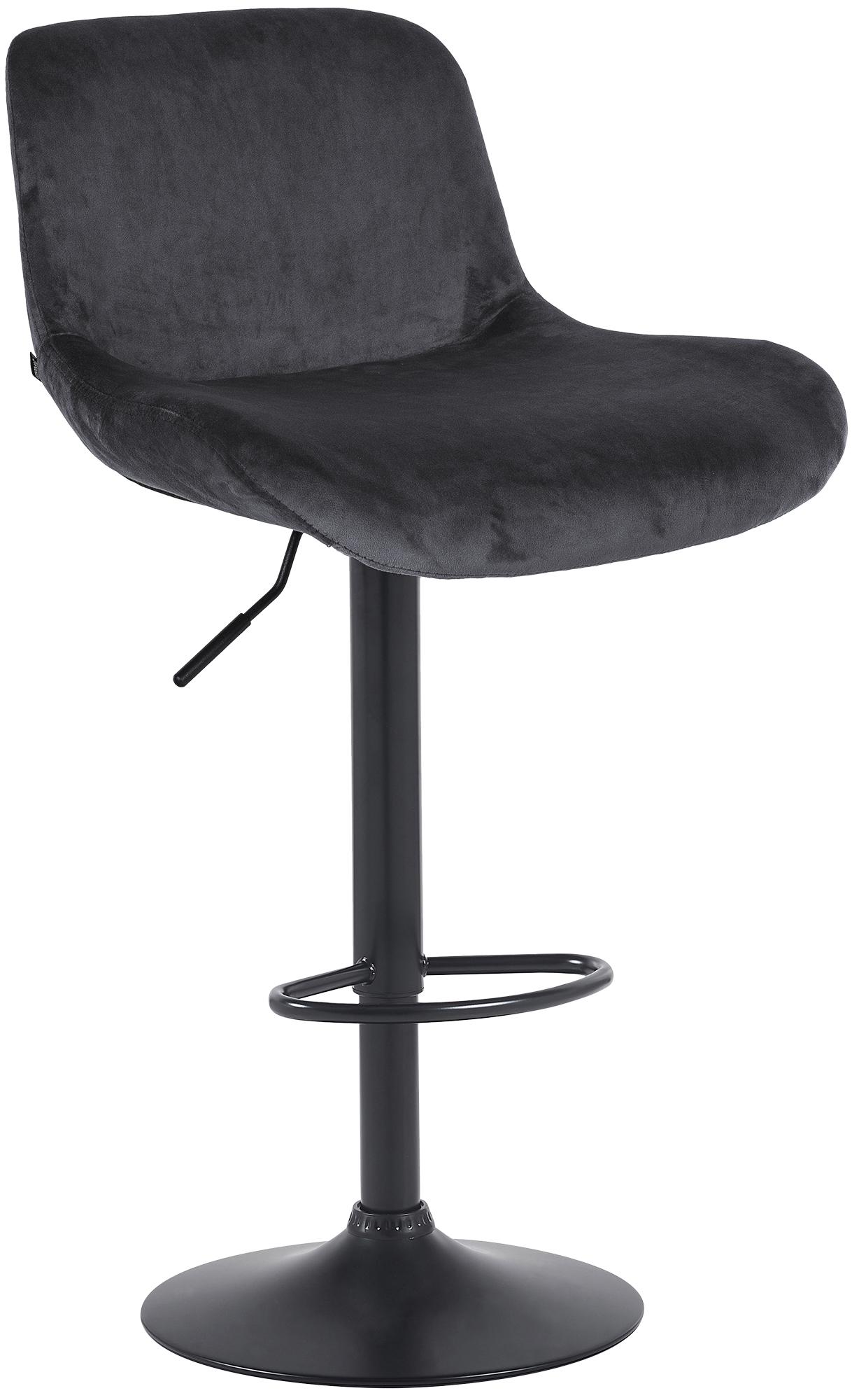 Barhocker Solon Schwarz Samt