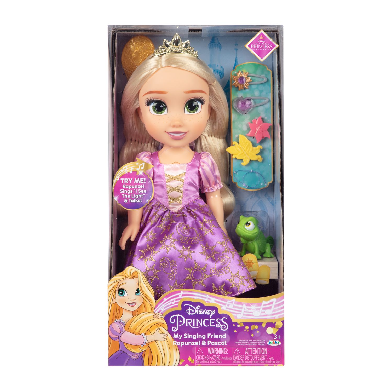 Jakks Pacific Princess Disney Prinzessinnen - Rapunzel Puppe mit Sound