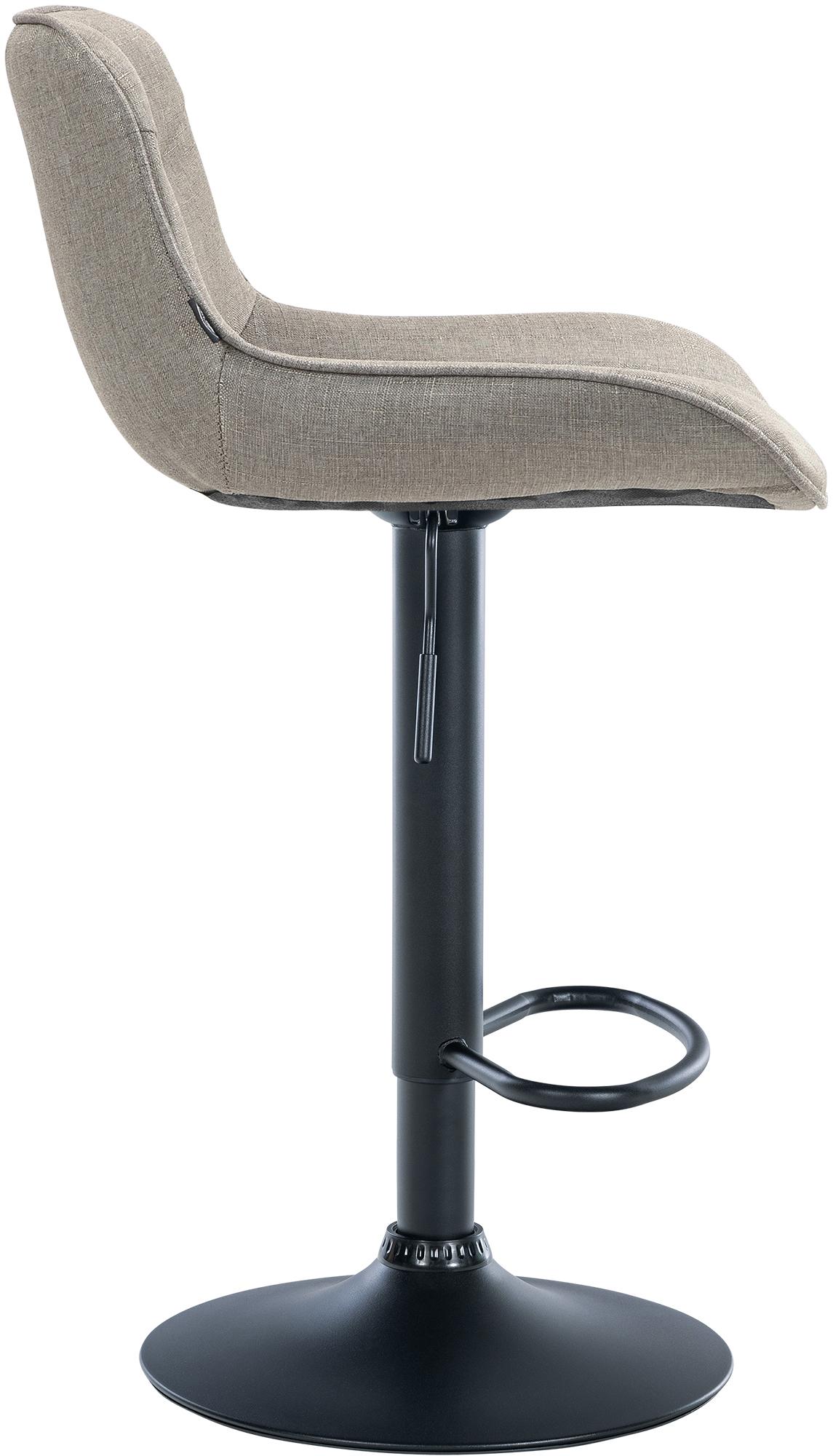 Barhocker Vonore Stoff schwarz