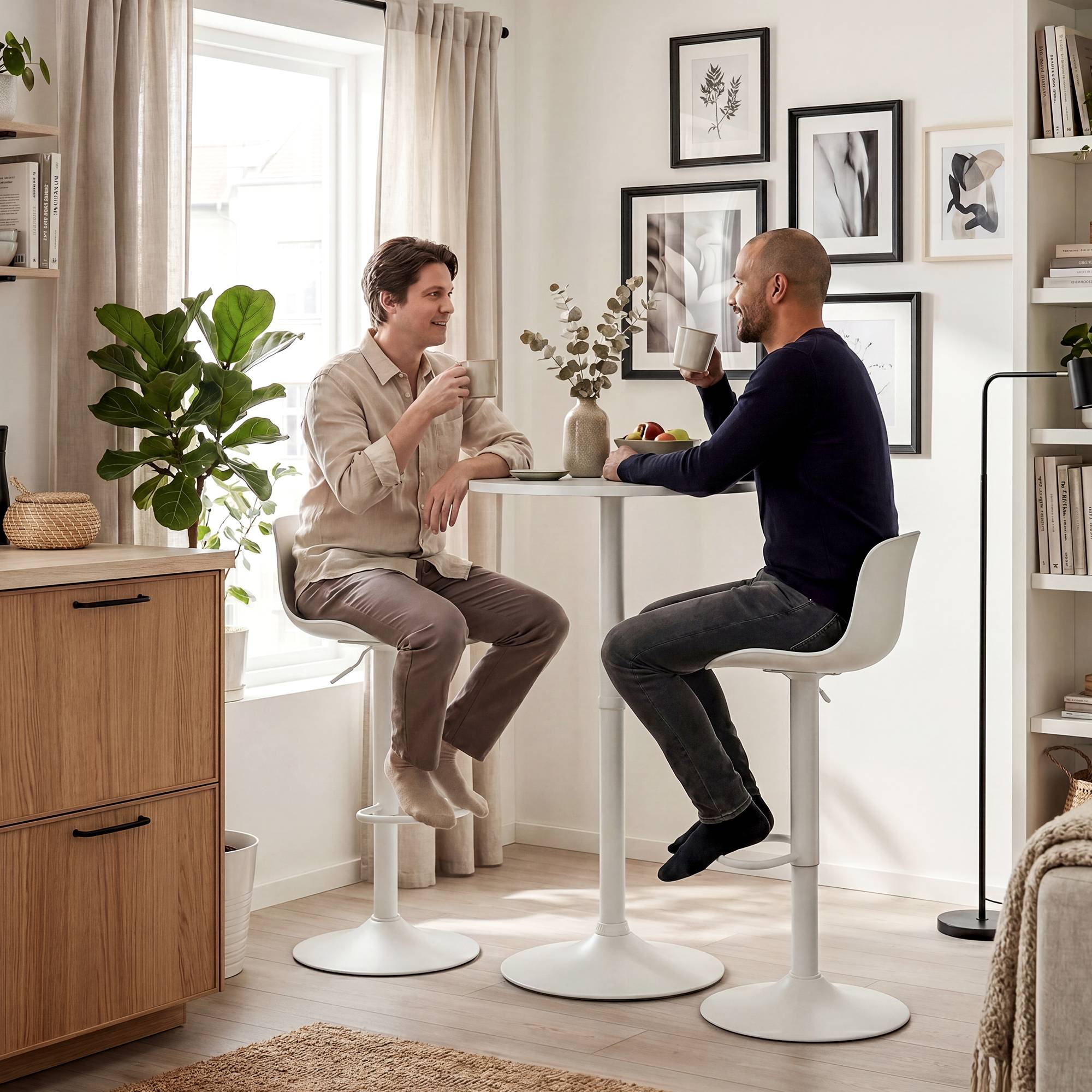 2er Bartisch Set Velor Kunstleder