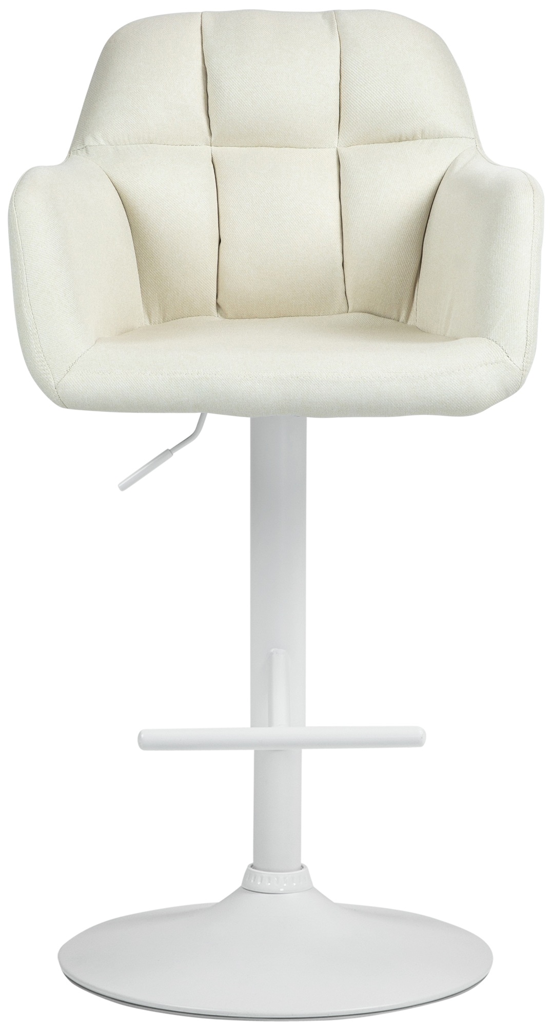 Barhocker Natoma Stoff weiß