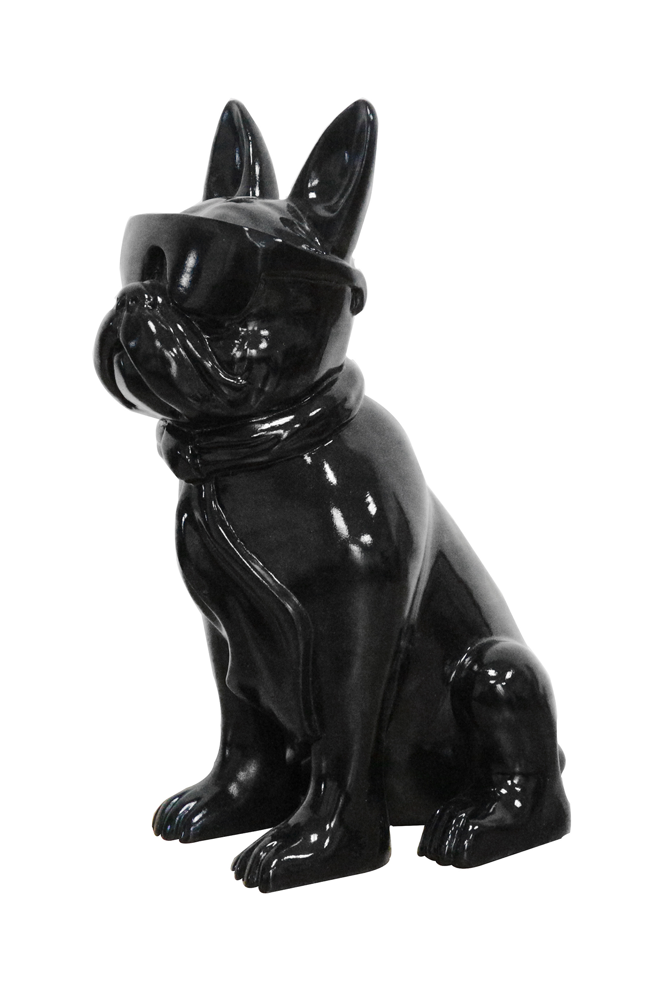 Bullterrier-Skulptur Schwarz