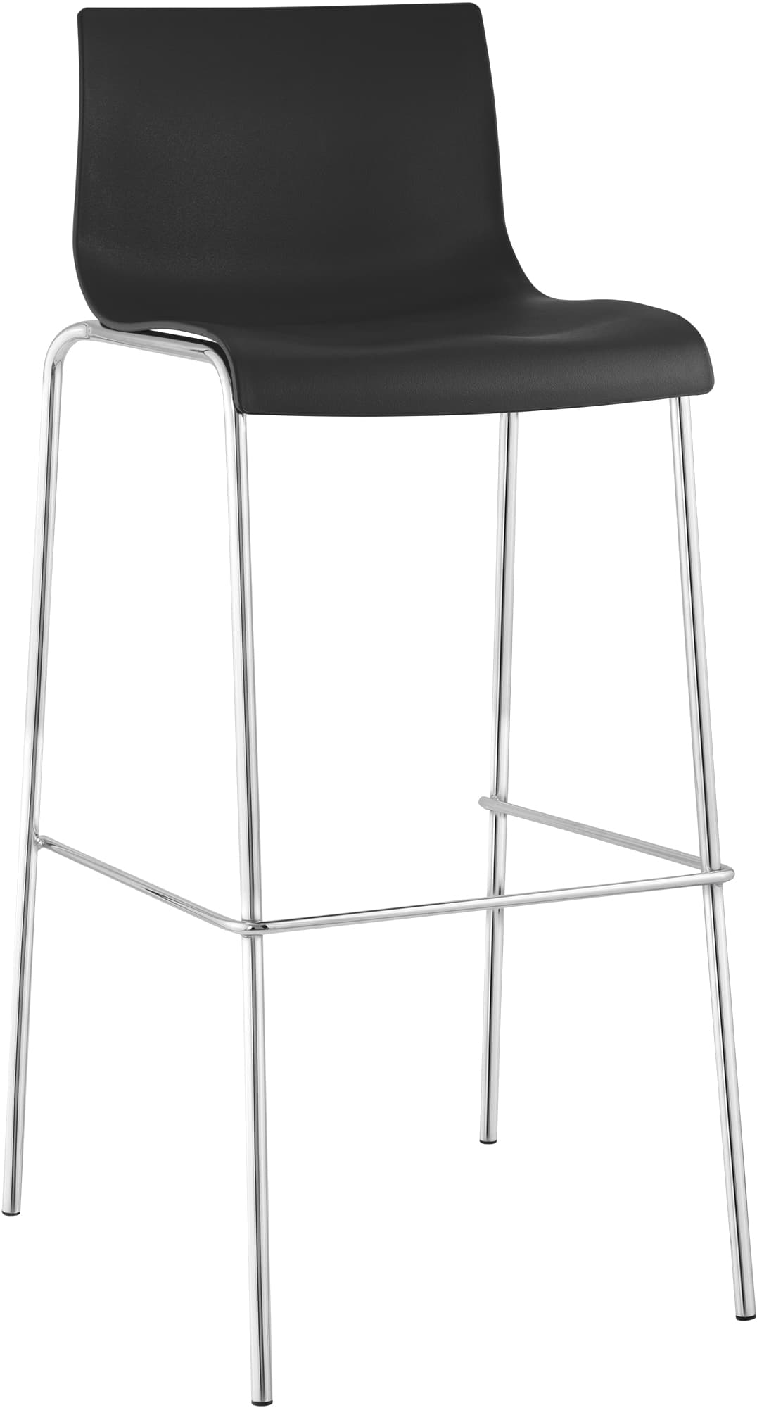 Barhocker Hoover Chrom 4-Fuß Gestell