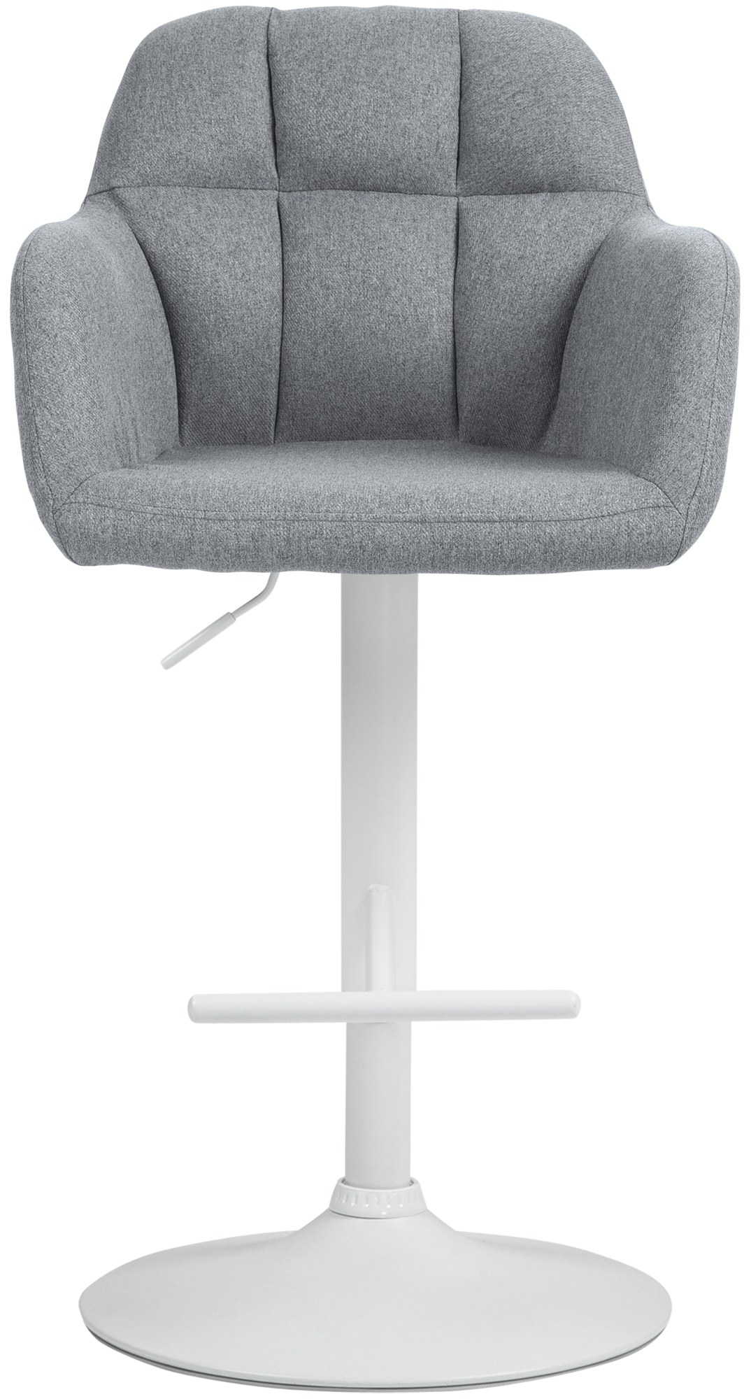 Barhocker Natoma Stoff weiß