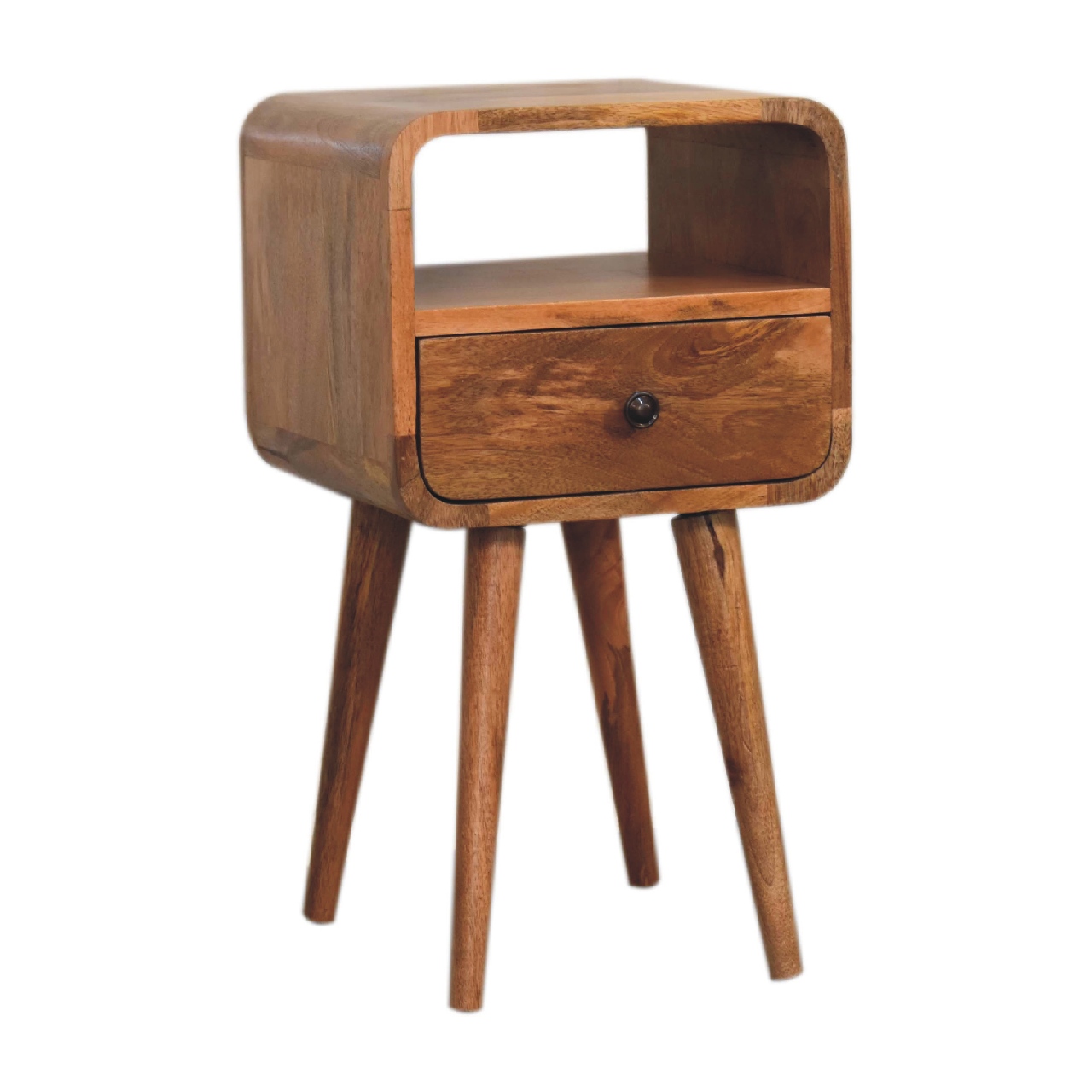 Mini Oakish Curve Offenes Nachttischchen