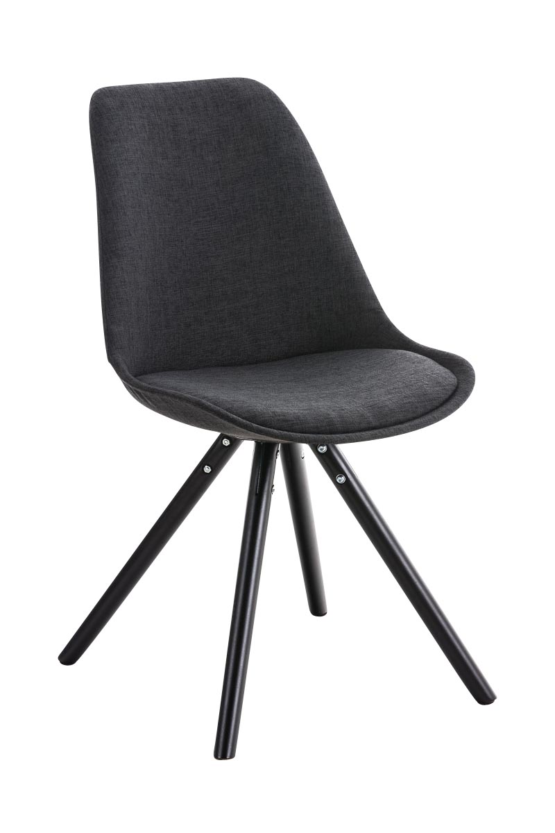Stuhl Pegleg Stoff Rund schwarz