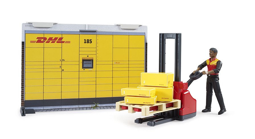 BRUDER Modelle & Fahrzeuge Bruder 62251 - bworld DHL Shop mit Handhubstapler