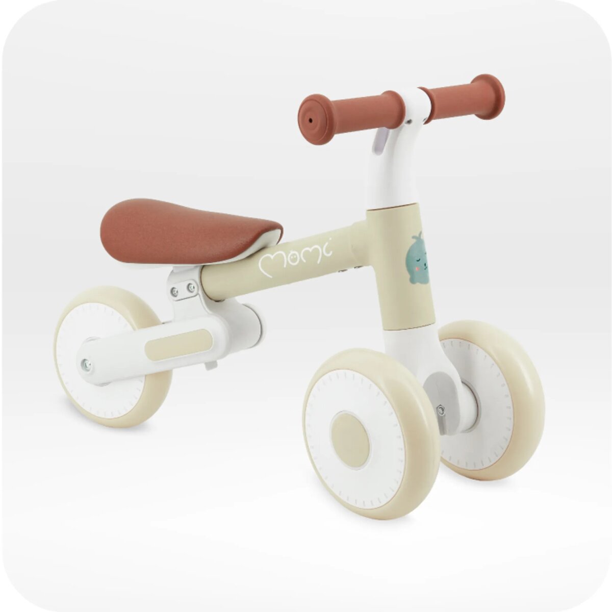 MoMi DEX – Faltbares 2-in-1 Laufrad & Dreirad ohne Pedale, leicht, werkzeuglos montierbar, verstellbarer Sitz, ab 12 Monaten, bis 20 kg – Beige